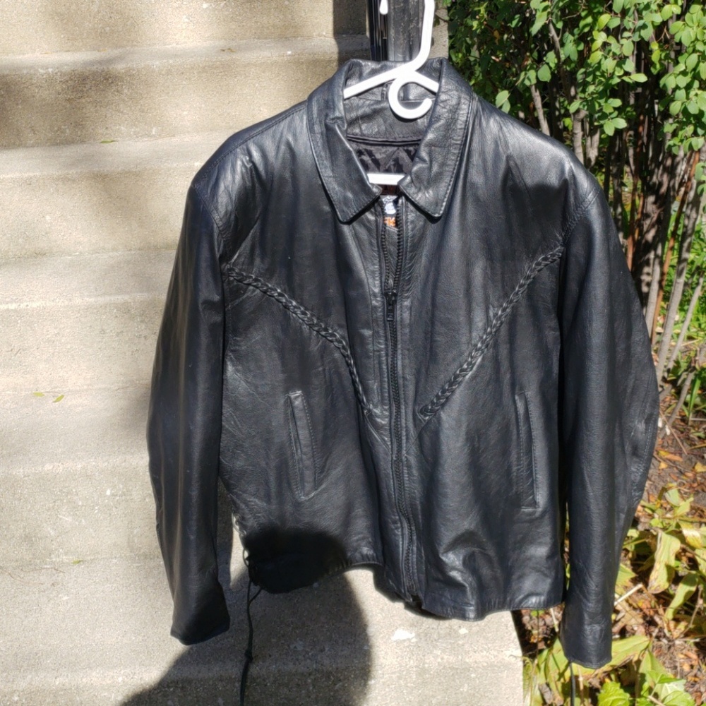 Silver Bike Genuine Leather Jacket Sze 4x. Unisex.
